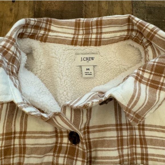 J.Crew Sherpa fleece lined shirt jacket shacket - Picture 5 of 6